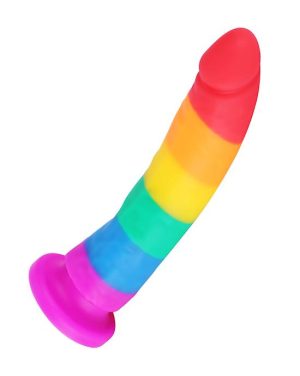 NOOD COLOURS RAINBOW DILDO - 7.7 INCH - Image 2