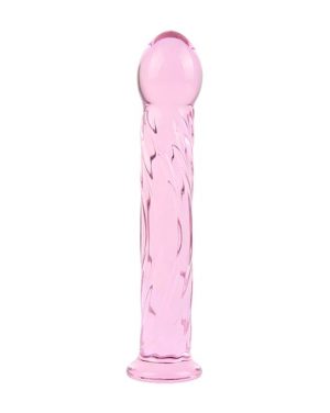 LUCENT PINKY SWIRLS GLASS MASSAGER 6.6 INCH